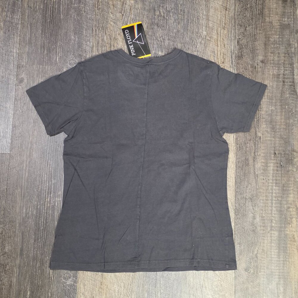 Pink Floyd Dark Side of the Moon Shirt Ladies Grey Vintage Wash Band Tee S/M - Picture 2 of 8